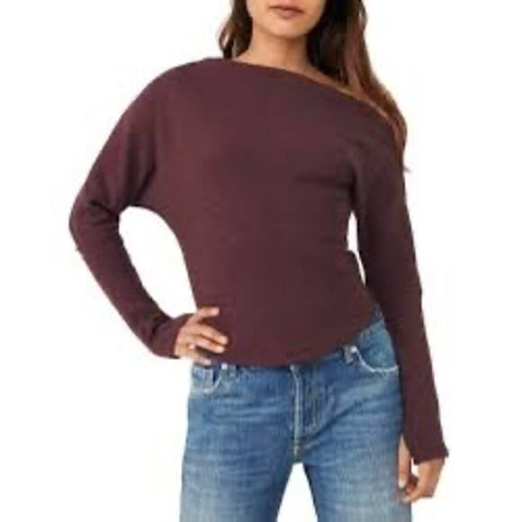 Free People Fuji Thermal Top Size Medium - Picture 1 of 6